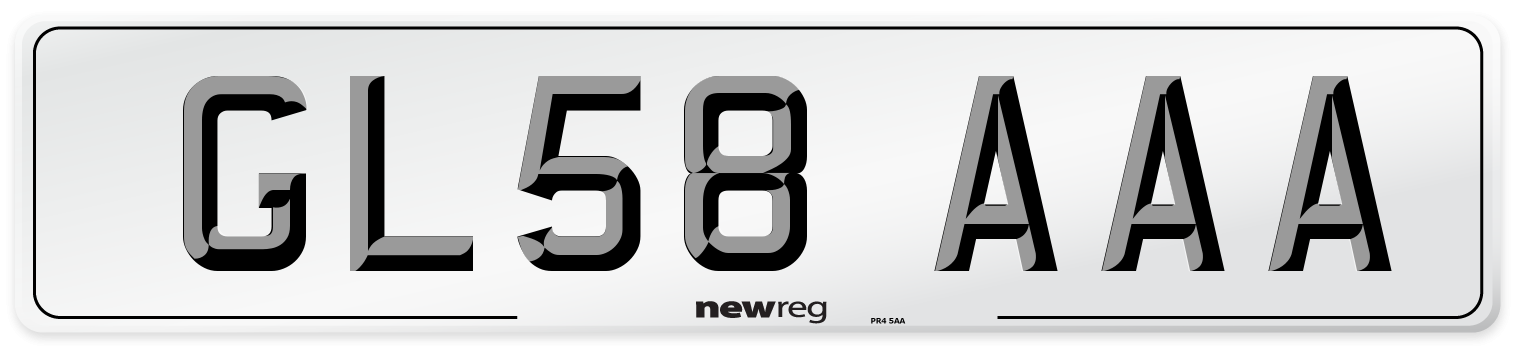GL58 AAA Number Plate from New Reg